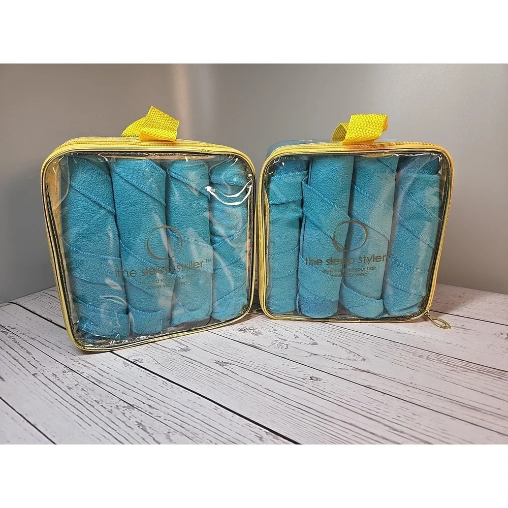 2 Pk Sleep Styler Large Hair Curlers Absorbent Heat Free‎ Rollers Memory Foam